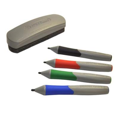 Replacement Pens and Eraser - Set of Four (Black Red Blue Green)